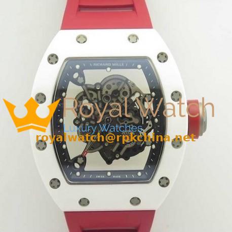 Replica Richard Mille RM055 KV V2 White Ceramic Skeleton Dial M8215