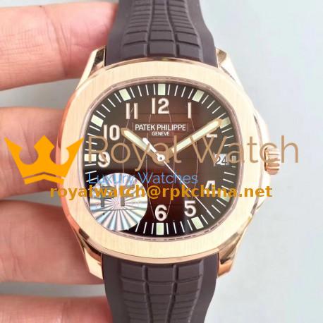 Replica Patek Philippe Aquanaut Jumbo 5167R-001 PF Rose Gold Chocolate Dial Swiss 324SC