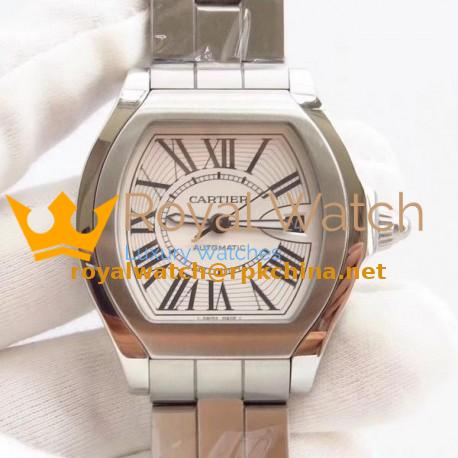 Replica Cartier Roadster W6206017 CG Stainless Steel White Dial Swiss 2892