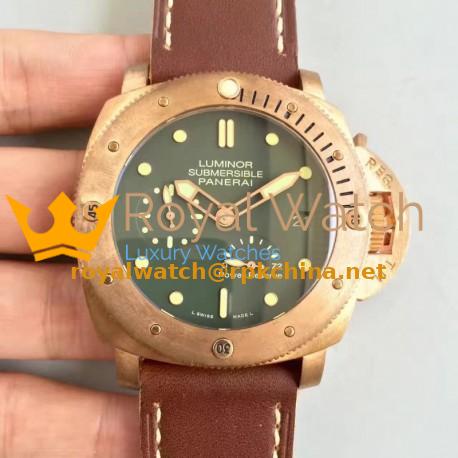Replica Panerai Luminor Submersible 1950 PAM507 KV V2 Bronzo Green Dial Swiss P9002