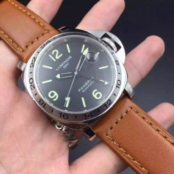 Luminor GMT PAM029 Noob Factory SS Black Dial Swiss 2836