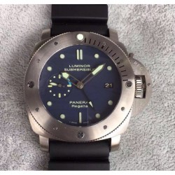 Luminor Submersible GMT Regatta PAM371 ZF Titanium Black Dial Swiss P9001