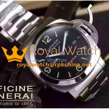 Replica Panerai Luminor Marina 1950 3 Days Automatic Acciaio PAM328 SF V5 Stainless Steel Black Dial Swiss P9000