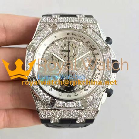 Replica Audemars Piguet Royal Oak Offshore 26067BC.ZZ.D002CR.01 JF V2 Steel & Diamonds Diamond Dial Swiss 7750