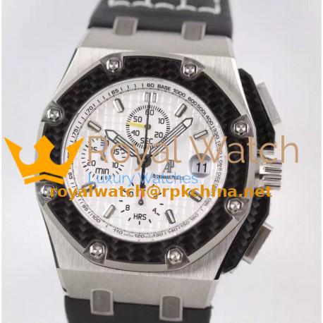 Replica Audemars Piguet Royal Oak Offshore Juan Pablo Montoya 2603010.OO.D001IN.01 JF V2 Titanium White Dial Swiss 2840