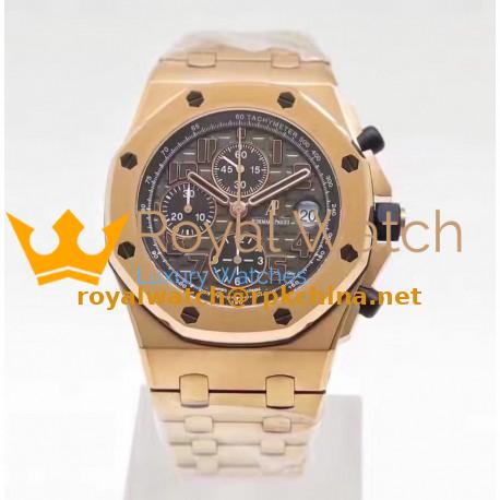 Replica Audemars Piguet Royal Oak Offshore Don Ramon De La Cruz 26192OR.D0801CR.01 JF V2 Rose Gold Grey Dial Swiss 7750