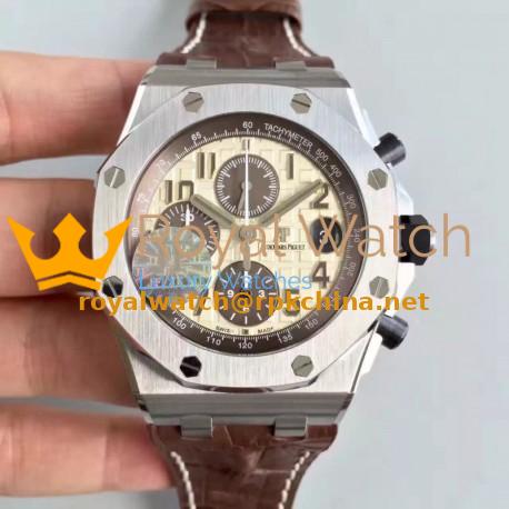 Replica Audemars Piguet Royal Oak Offshore 26470ST.OO.A801CR.01 JF V2 Stainless Steel Brown Dial Swiss 3126