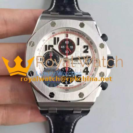 Replica Audemars Piguet Royal Oak Offshore Panda 26170ST.OO.D101CR.02 JF V2 Stainless Steel White Dial Swiss 7750