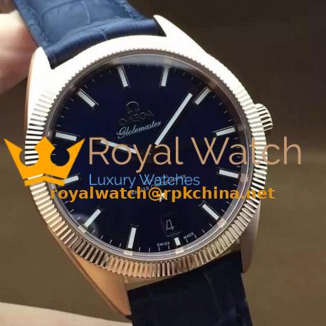 Replica Omega Constellation Globemaster 39MM Rose Gold Blue Dial Swiss 8913