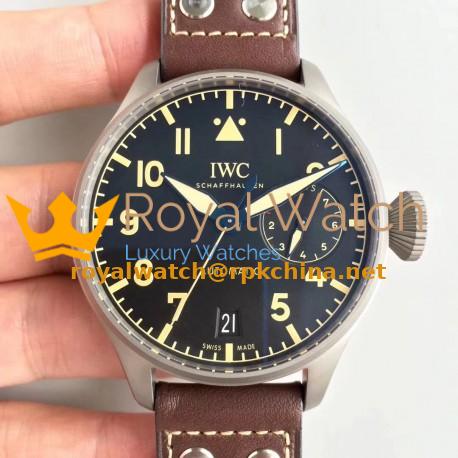 Replica IWC Big Pilot Heritage IW501004 ZF Titanium Black Dial Swiss 52110