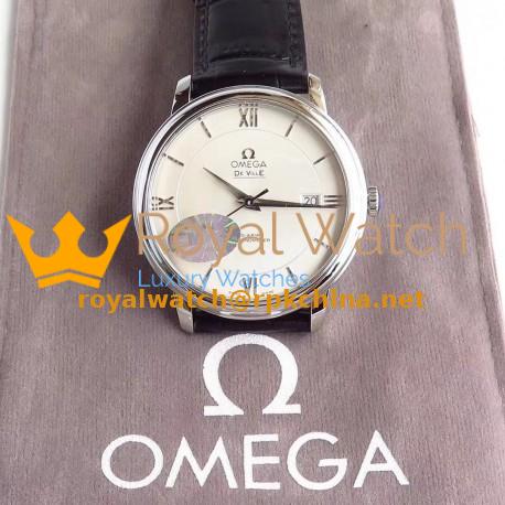 Replica Omega De Ville Prestige Co-Axial 39.5MM 424.53.40.20.04.001 MKS V4 Stainless Steel Silver Dial M9015