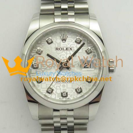 Replica Rolex Datejust 36MM 116234 DJ V2 Stainless Steel Silver Anniversary Jubilee Dial Swiss 3135