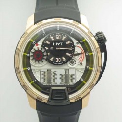 H1 RG 148-PG-22-GF-CR CYF RG & PVD Black Dial M8215