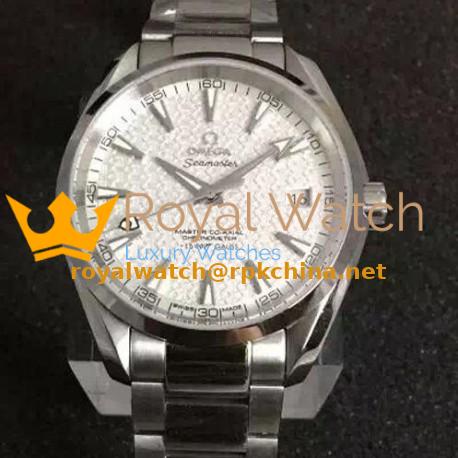 Replica Omega Aqua Terra "James Bond" 41MM Stainless Steel White Textured Dial Swiss Movement 8507