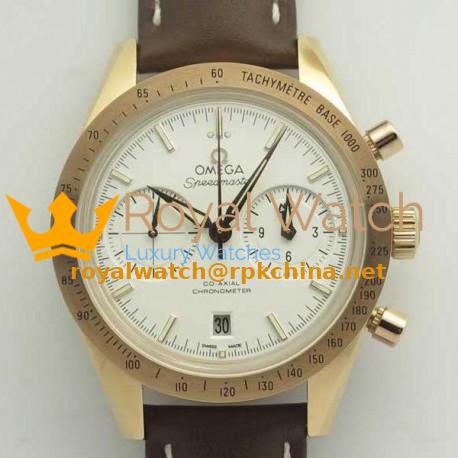 Replica Omega Speedmaster ´57 Co-Axial Chronograph 41.5MM 331.53.42.51.02.002 OM Rose Gold White Dial Swiss 9301