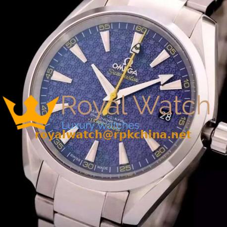 Replica Omega Aqua Terra "James Bond" 41MM Stainless Steel Blue Dial Swiss 8507