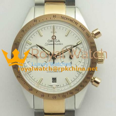 Replica Omega Speedmaster ´57 Chronograph 41.5MM 331.20.42.51.01.002 OM Stainless Steel & Rose Gold White Dial Swiss 9301