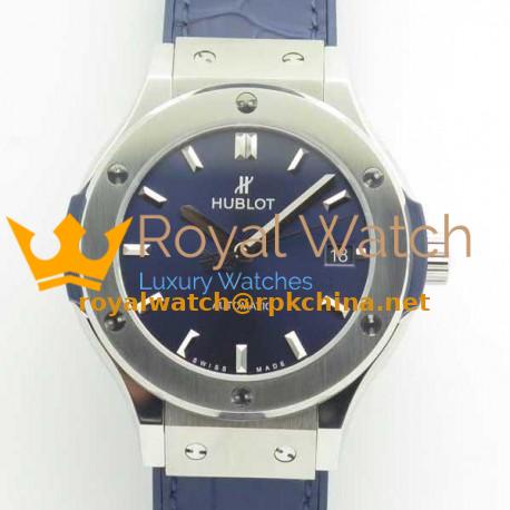 Replica Hublot Classic Fusion Blue Titanium 38MM 511.NX.7170.LR JJ V2 Titanium Blue Dial Swiss HUB1112