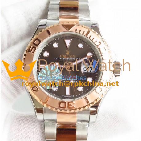 Replica Rolex Yacht-Master 40 116621 JF Stainless Steel & Rose Gold Chocolate Dial Swiss 3135