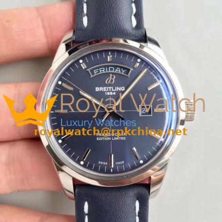Replica Breitling Transocean Day & Date A453109T/C921/731P V7 Stainless Steel Blue Dial Swiis 2836-2