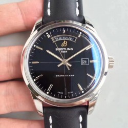Transocean Day & Date A4531012/BB69/35X V7F SS Black Dial Swiis 2836
