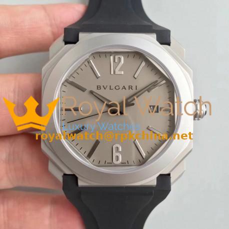 Replica Bvlgari Octo Solotempo 101964 JL Stainless Steel Grey Dial Swiss BVL193