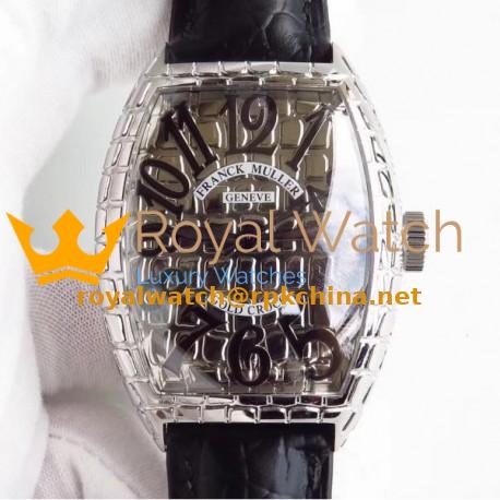Replica Franck Muller Iron Croco 8880 CH IRO CRO N Stainless Steel Silver Dial M8215