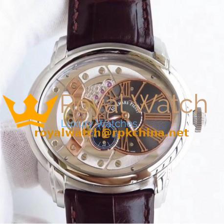 Replica Audemars Piguet Royal Millenary 4101 15350ST.OO.D002CR.01 V9 Stainless Steel Rose Gold Skeleton Dial Swiss 4101