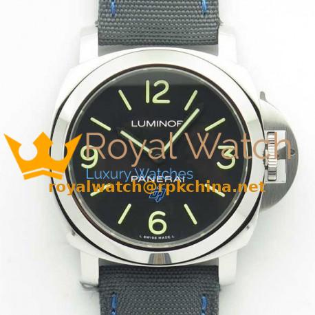 Replica Panerai Luminor Base Blue Logo 3 days Acciaio PAM774 XF Stainless Steel Black Dial A6498