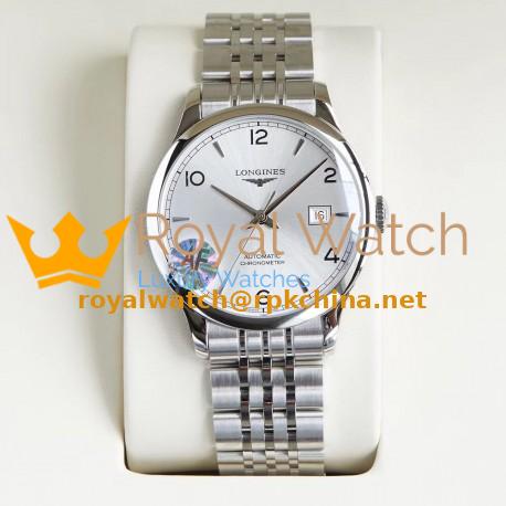Replica Longines Record L2.821.4.76.6 AF Stainless Steel SilverDial Swiss L888.4
