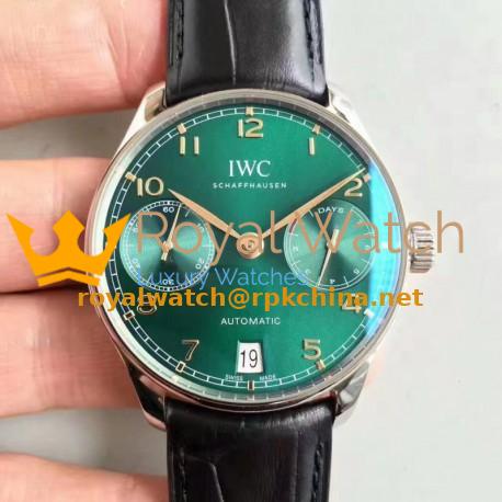 Replica IWC Portugieser 7 Days IW500708 ZF V4 Stainless Steel Green Dial Swiss 52010
