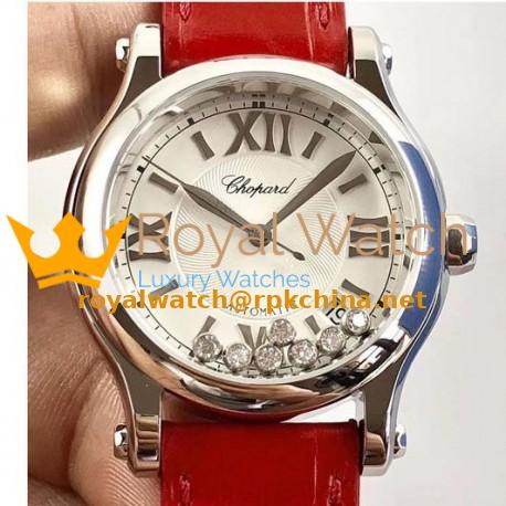Replica Chopard Happy Sport 36MM Automatic 278559-3001 N Stainless Steel Silver & Diamond Dial Swiss 2892