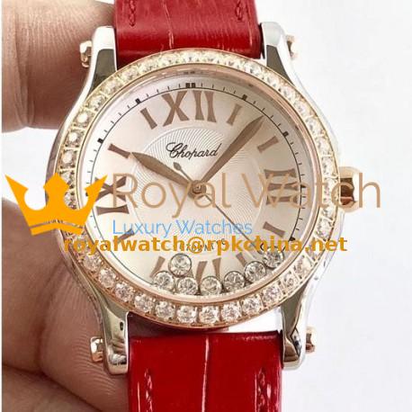 Replica Chopard Happy Sport 36MM Automatic 278582-6003 N Stainless Steel & Diamond Silver & Diamond Dial Swiss 2892