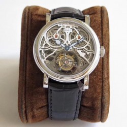 Giga Tourbillon 7048 T G SQT BR TWF SS Silver Skeleton Dial Swiss Tourbillon