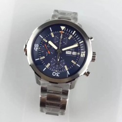 Aquatimer Chrono IW376805 HBB V6F SS Blue Dial Swiss 7750