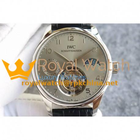 Replica IWC Portuguese Regulateur Tourbillon Stainless Steel Silver Dial Swiss Tourbillon