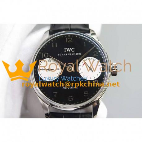 Replica IWC Portuguese IW5001 YL V3 Stainless Steel Black & White Dial Swiss 52010
