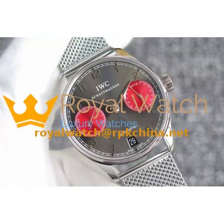 Replica IWC Portuguese IW5007 YL V3 Stainless Steel Grey & Red Dial Swiss 52010