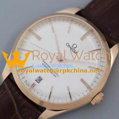 Replica Omega Master 40MM Rose Gold White Dial Swiss 8511