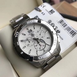 Aquaracer Chrono 300M CAY1111.BA0927 Noob Factory SS White Dial Swiss Ronda Quartz 5040B