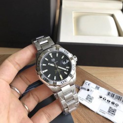 Aquaracer Calibre 5 WAY2010.BA0927 Noob Factory SS Black Dial Swiss SW200