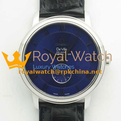 Replica Omega De Ville Prestige Co-Axial Small Seconds 39MM 4813.50.01 TWF Stainless Steel Blue Dial M9015