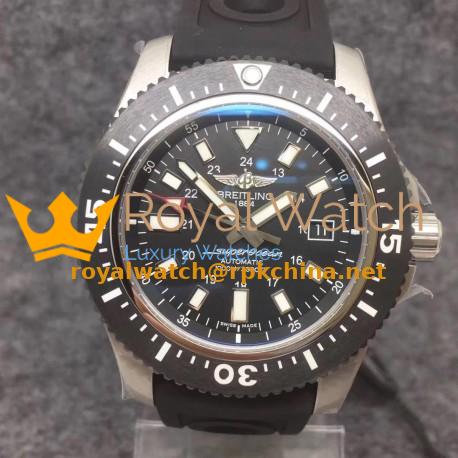 Replica Breitling Superocean II 44MM Y1739310/BF45/152S A20SS.1 GF Stainless Steel Black Dial Swiss 2824-2