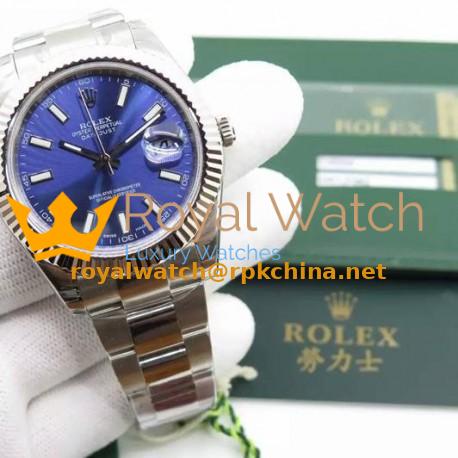 Replica Rolex Datejust II 116334 41MM EW Stainless Steel Blue Dial Swiss 3136