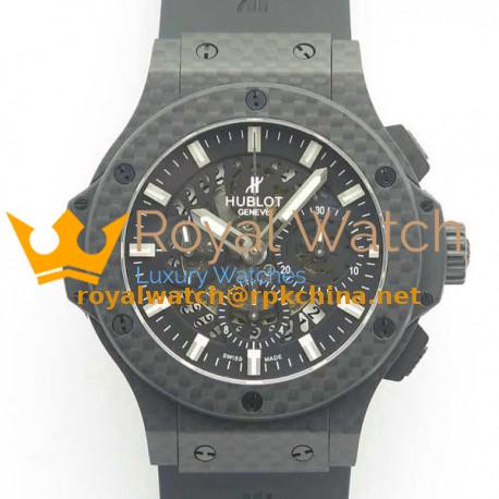 Replica Hublot Big Bang 44MM Full Carbon Fiber 3A Carbon Fiber Skeleton Dial Swiss HUB4100