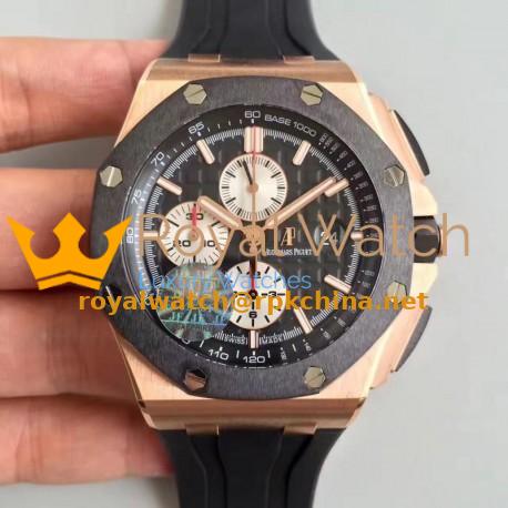 Replica Audemars Piguet Royal Oak Offshore 26401RO.OO.A002CA.01 JF V2 Rose Gold Black Dial Swiss 3126