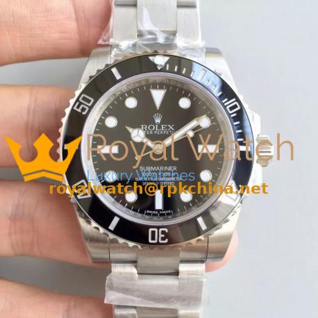 Replica Rolex Submariner 114060 N V8S Stainless Steel Black Dial Swiss 2836-2