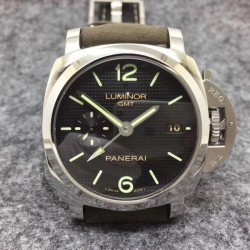  Luminor 1950 3 Days GMT PAM535 Q Edition Paris hobnails ZF SS Black Dial Swiss P9001
