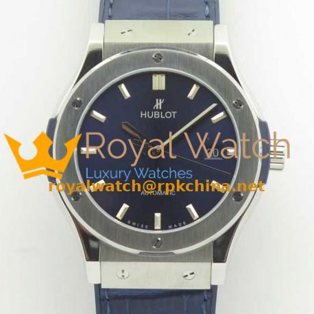 Replica Hublot Classic Fusion Blue Titanium 42MM 511.NX.7170.LR F16 Titanium Blue Dial Swiss 2892