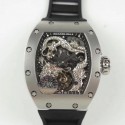 Replica Richard Mille RM057 Tourbillon Dragon Jackie Chan TW Stainless Steel Black & Silver Skeleton Dial Swiss Tourbillon